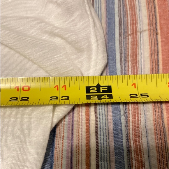 LOFT Soft White Blouse with Ruffled Neckline and Relaxed Fit - Picture 7 of 8